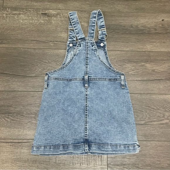 7 for all Mankind Toddler Girls Overall Dress Size 4T Blue Denim Jean Bib. - Picture 5 of 6